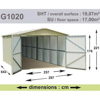 Image of Garage en métal 15 - 19 - 20 m² 1785